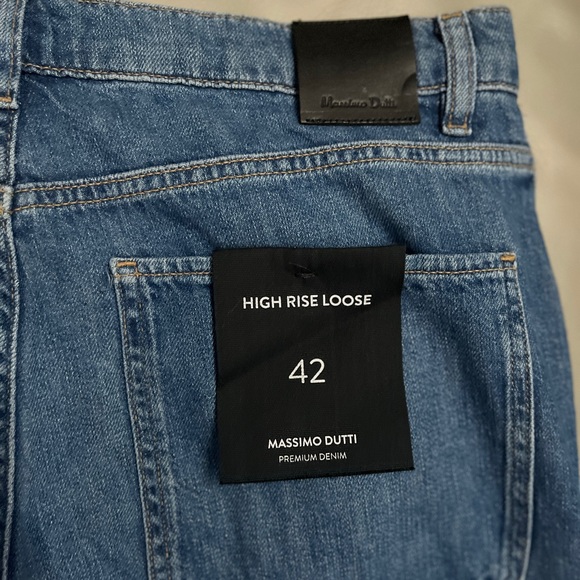 NWT - Massimo Dutti Women’s Premium High Rise Loose Leg Jeans - Size 10 - Picture 7 of 10